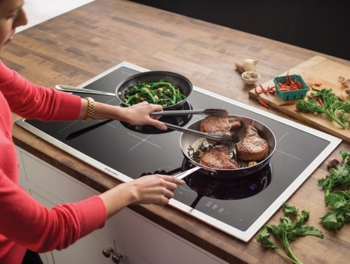 Induction and ceramic hob.