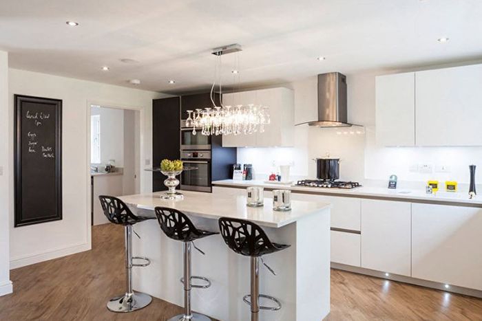 Kitchen with island.