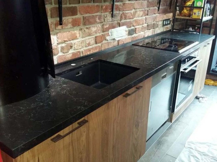 Quartz countertops.