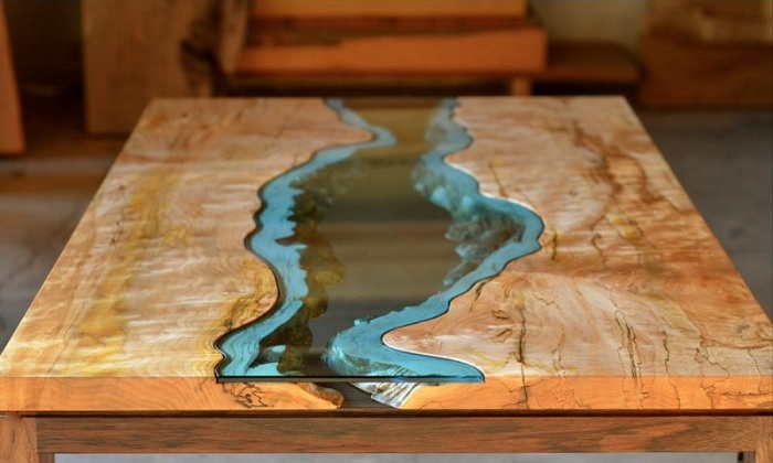 Resin table design.