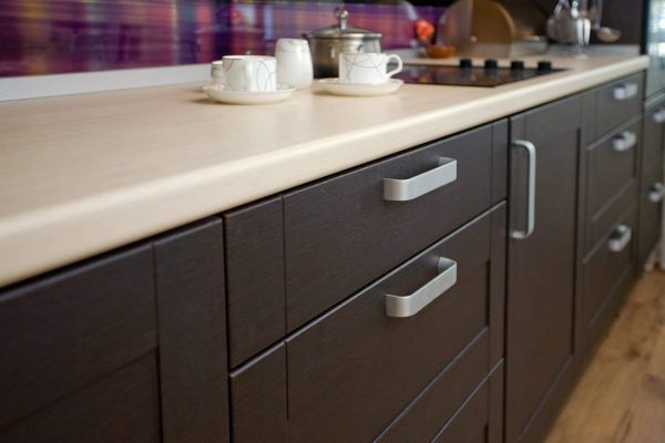 Plastic coated MDF worktop