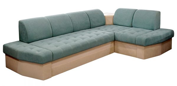 Velor corner sofa untuk dapur