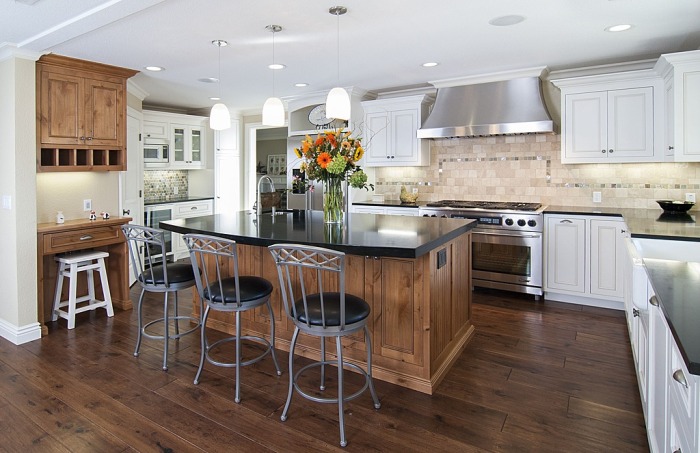 Kitchen with island.