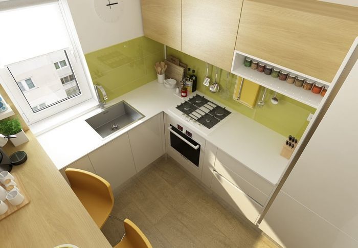 Bright kitchen.