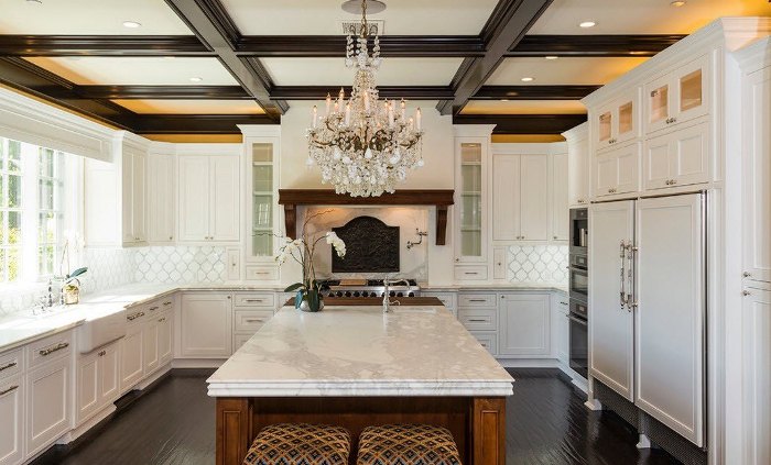 Kitchen with island.