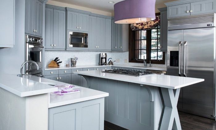 Kitchen with island.