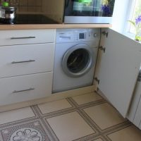 Built-in washing machine.