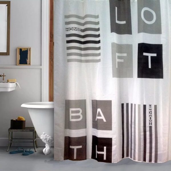 Rideaux pour une salle de bain dans le style Loft