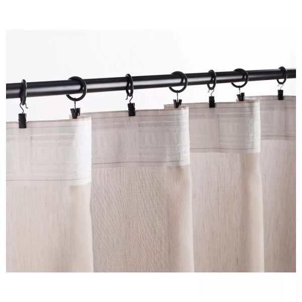 Special rings are already located on the ledge and nothing needs to be sewn onto the curtains. The option is suitable for many types and styles of curtains.