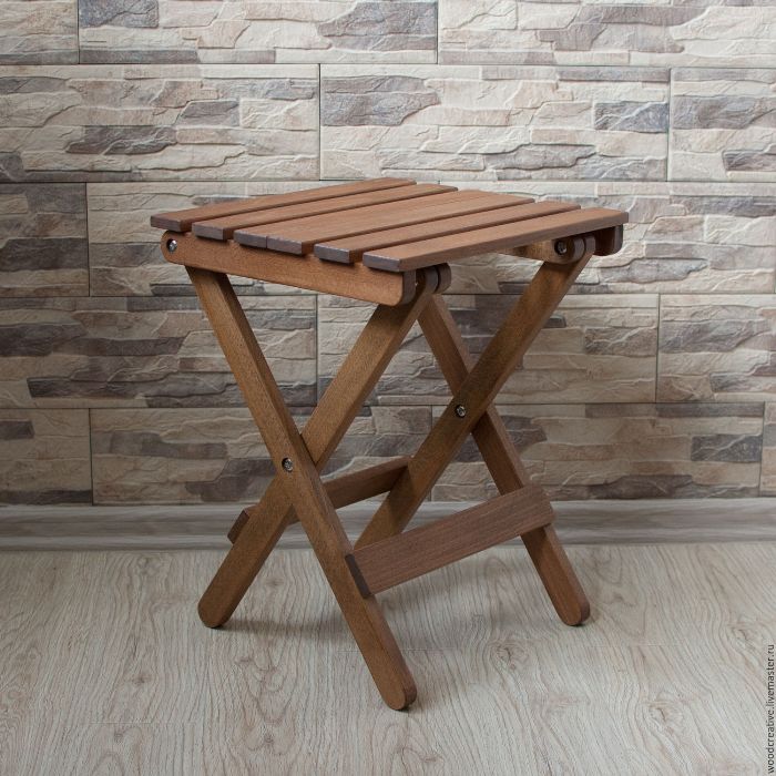 Folding stool.