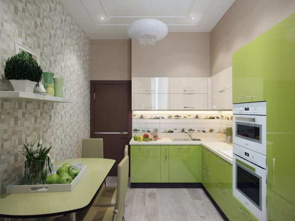 Green blossoms will fit into any style of the kitchen