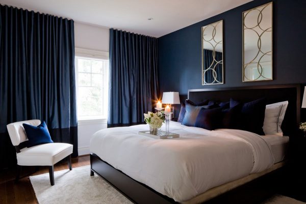 For the bedroom, it is better to choose dark blackout curtains that will help protect a sensitive dream from sunlight.